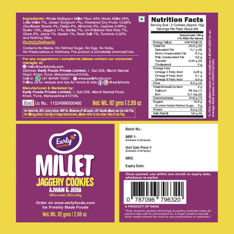 Chota Pack- Ajwain, Jeera Jaggery Cookies