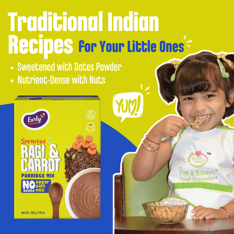 Sprouted Ragi Carrot Porridge Mix