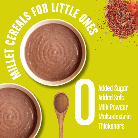 Sprouted Ragi Carrot Porridge Mix