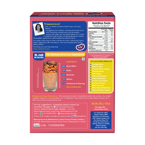 Kodo Millet Walnut Porridge Mix