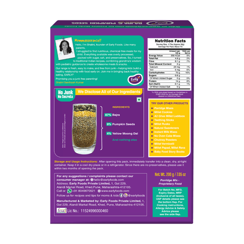 Bajra and Pumpkin Seeds Porridge Mix