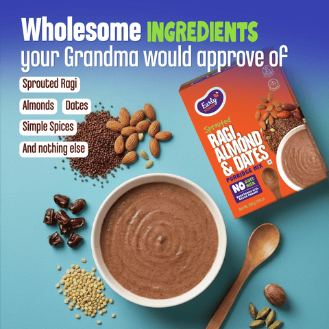 Sprouted Ragi Almond Date Porridge Mix