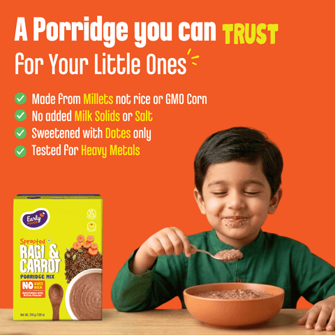 Sprouted Ragi Carrot Porridge Mix