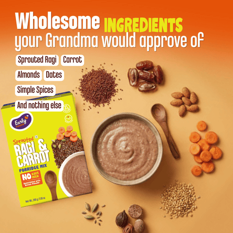 Sprouted Ragi Carrot Porridge Mix