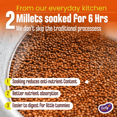 Sprouted Ragi Carrot Porridge Mix