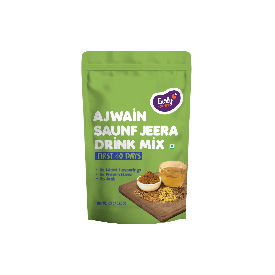 Early Foods | First 40 Days Postpartum Care | Ajwain Saunf Drink Mix ...
