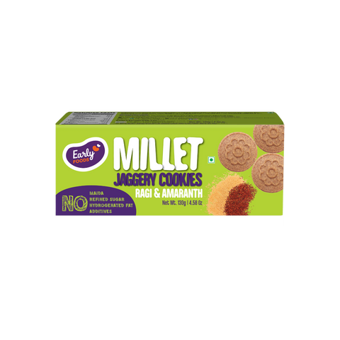 Ragi & Amaranth Jaggery Cookies