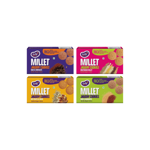 Pack of 4 - Chota Millet Jaggery Cookies