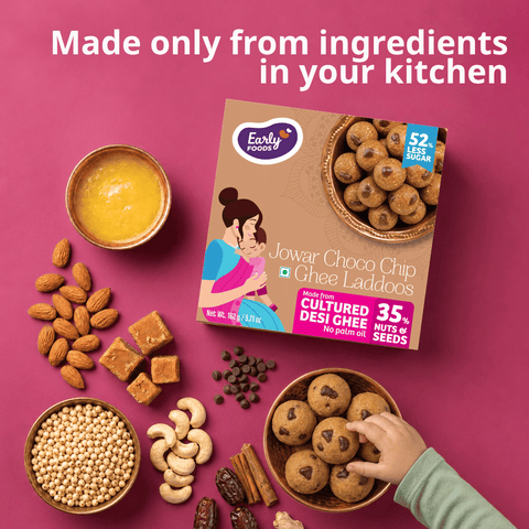 Small Pack - Jowar Choco Chip Desi Ghee Laddoo