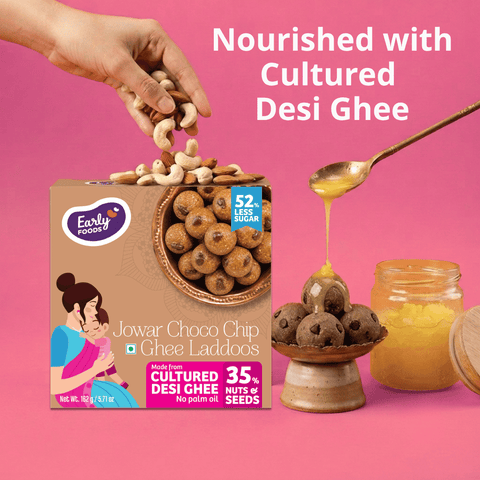 Small Pack - Jowar Choco Chip Desi Ghee Laddoo