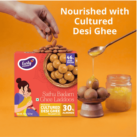 Small Pack - Sathu Badam Desi Ghee Laddoos