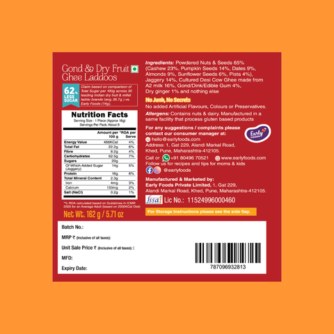Small Pack - Gond & Dry Fruits Desi Ghee Laddoos