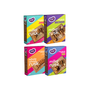 Pack of 4 - Millet & Whole Wheat Rusks