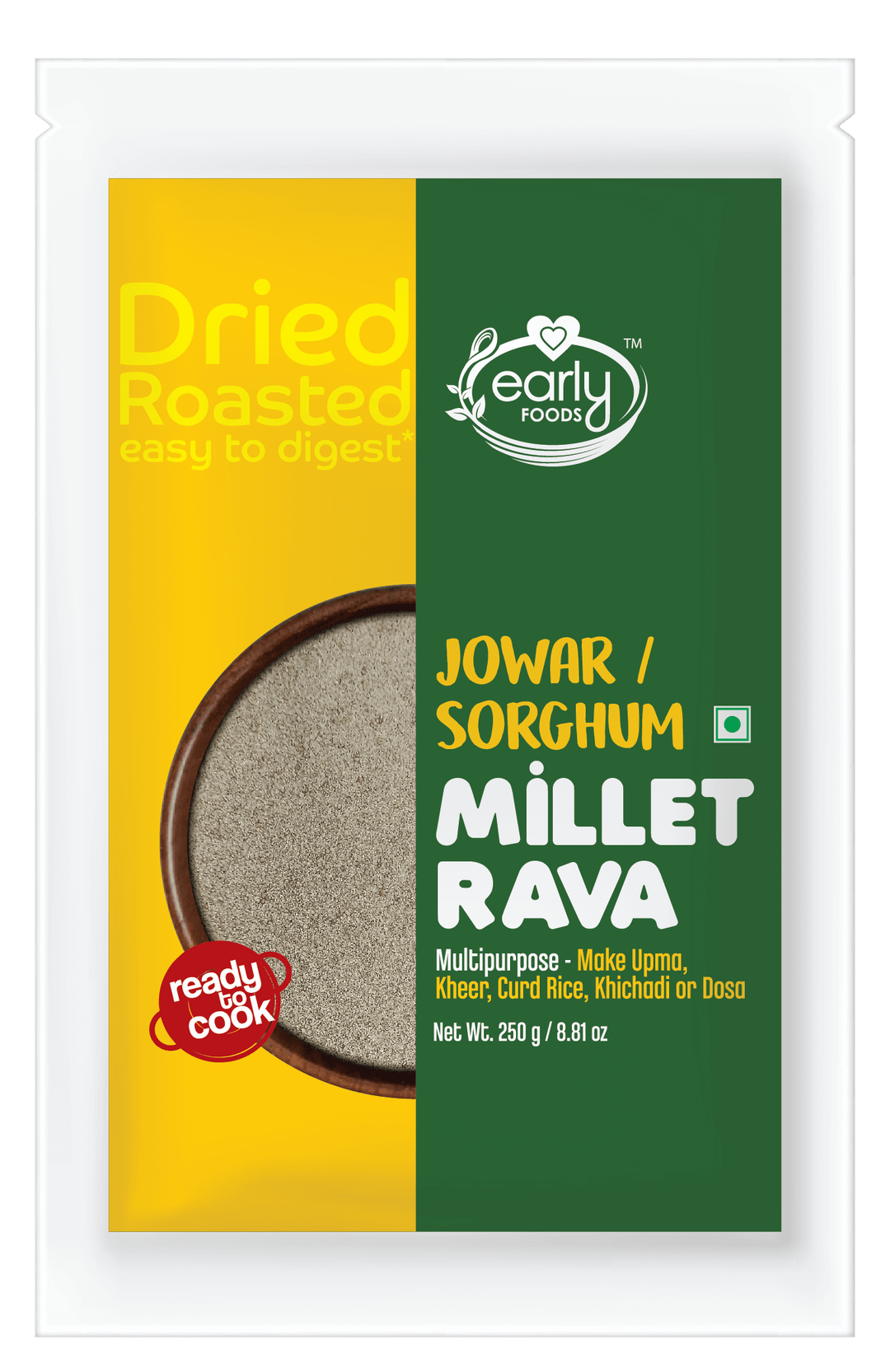 Buy Early Foods Millet Rava | Pre-soaked, Dried and Roasted