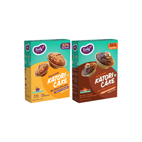 Pack of 2- Ragi Choco & Jowar Sesame Katori Cake Mix