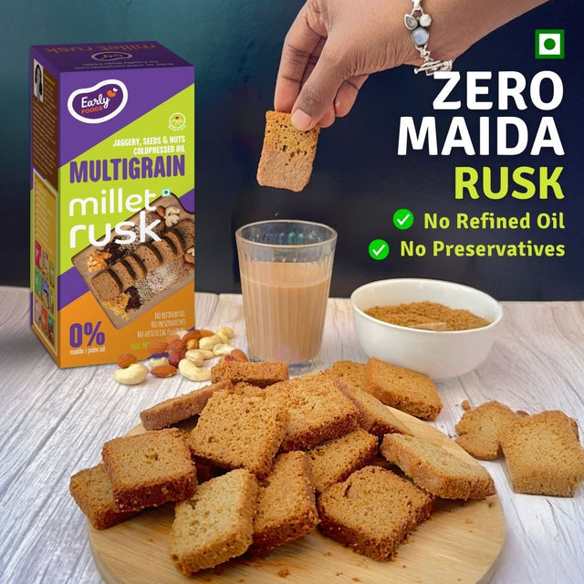 Buy Multigrain Millet Rusk | Early Foods – Early Foods India