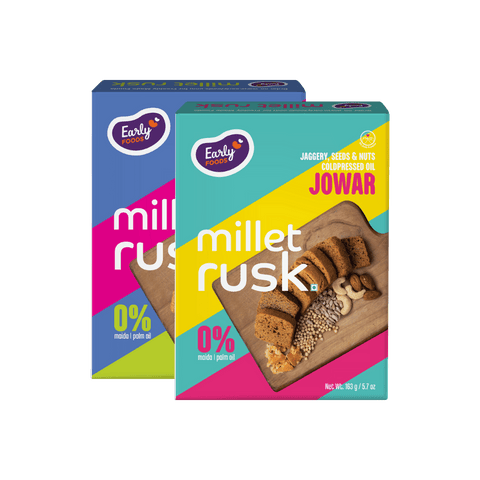 Pack of 2 - Ragi & Jowar Millet Rusk