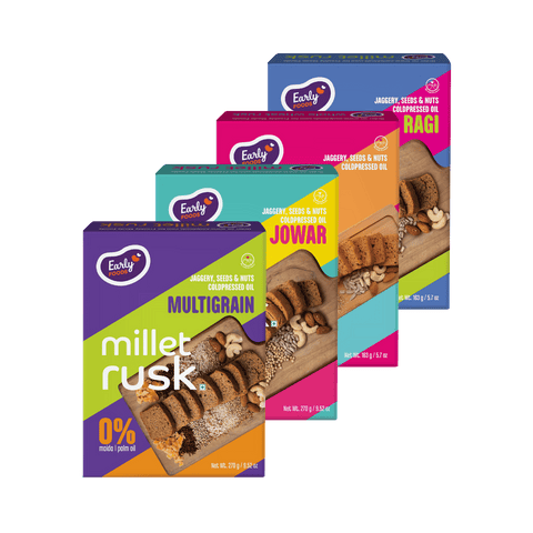 Pack of 4 - Millet & Whole Wheat Rusks