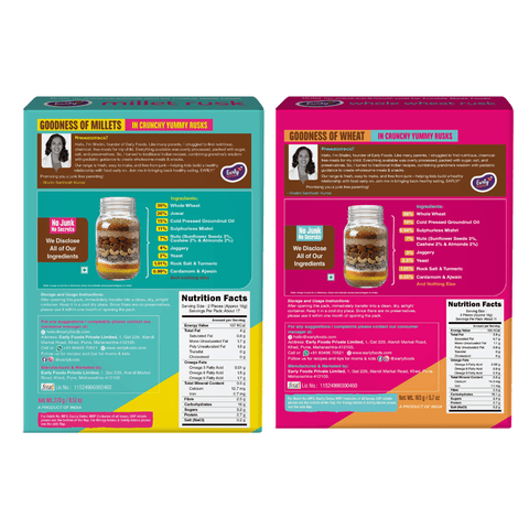 Pack of 4 - Millet & Whole Wheat Rusks