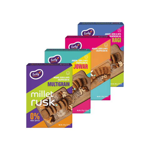 Pack of 4 - Millet & Whole Wheat Rusks