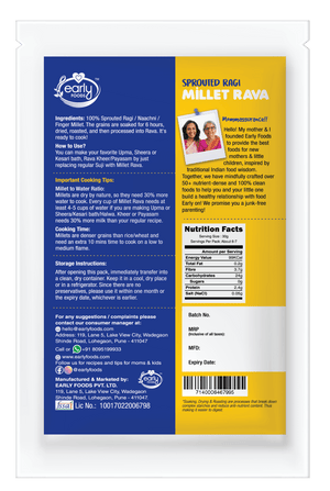 Pack of 3 - Millet Rava (Sprouted Ragi, Jowar & Little Millet Rava)