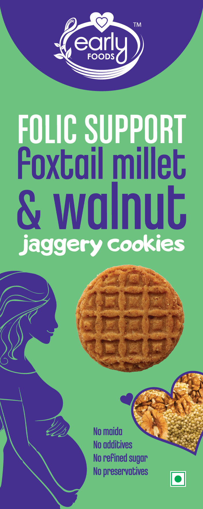 Walnut & Foxtail Millet Jaggery Cookies